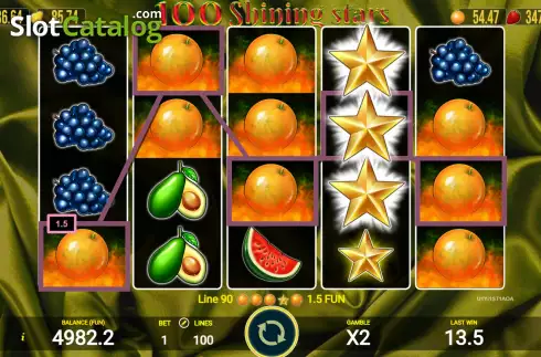 Скрин4. 100 Shining Stars слот