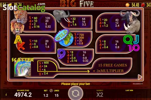 Скрин6. Big Five (AGT Software) слот