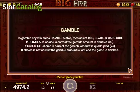 Скрин7. Big Five (AGT Software) слот