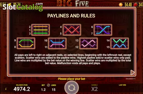 Скрин9. Big Five (AGT Software) слот