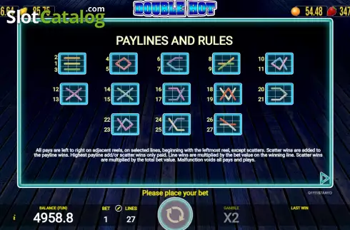 Скрин9. Double Hot (AGT Software) слот