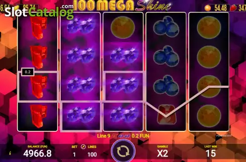 Скрин3. 100 Mega Shine слот