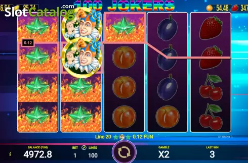 Скрин3. 100 Jokers слот