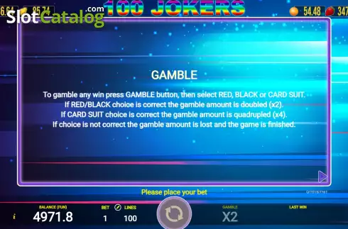 Скрин7. 100 Jokers слот