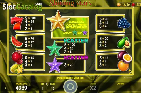 Скрин6. Shining Stars (AGT Software) слот