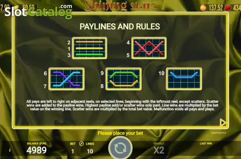 Скрин9. Shining Stars (AGT Software) слот