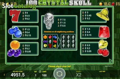 Скрин6. 100 Crystal Skull слот