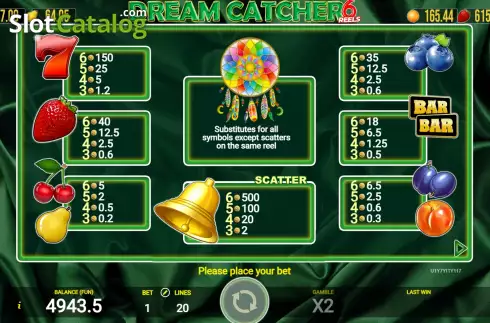 Скрин6. Dream Catcher 6 Reels слот