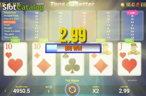 Скрин4. Tens or Better (AGT Software) слот