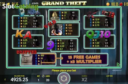 Скрин6. Grand Theft слот