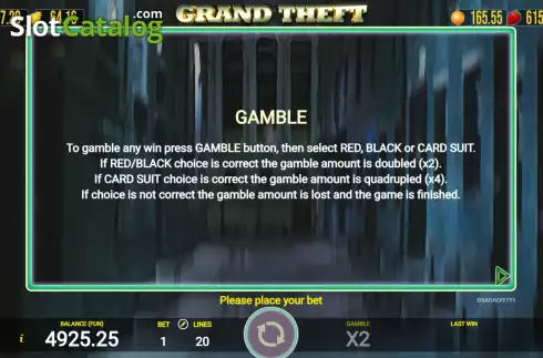 Скрин7. Grand Theft слот