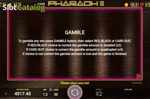 Скрин7. Pharaoh II (AGT Software) слот