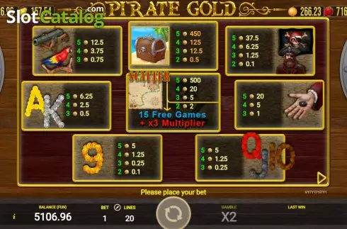 Скрин6. Pirate Gold (AGT Software) слот