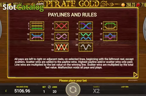 Скрин9. Pirate Gold (AGT Software) слот