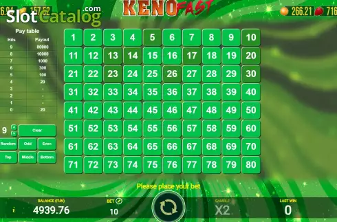 Скрин3. Keno Fast слот
