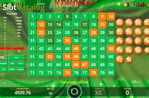 Скрин4. Keno Fast слот