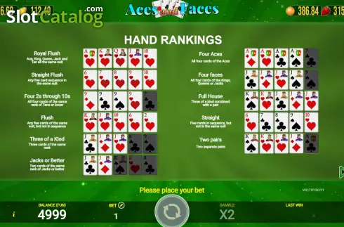 Скрин8. Aces And Faces (AGT Software) слот