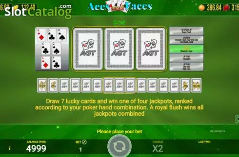 Скрин9. Aces And Faces (AGT Software) слот