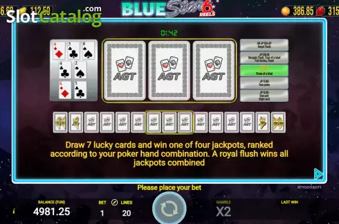 Скрин8. Blue Star 6 Reels слот