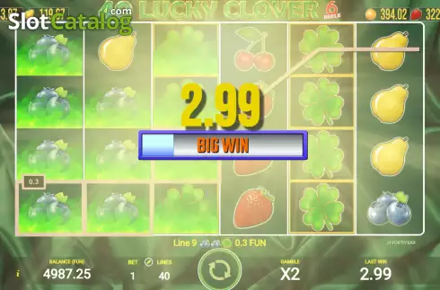 Скрин4. 40 Lucky Clover 6 Reels слот