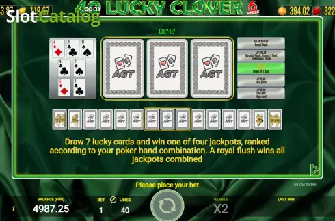 Скрин8. 40 Lucky Clover 6 Reels слот
