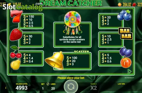 Скрин6. Dream Catcher (AGT Software) слот
