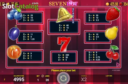 Скрин6. Seven Hot слот