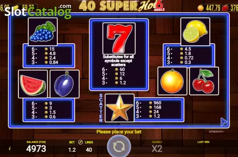 Скрин6. 40 Super Hot 6 Reels слот