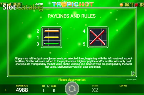 Скрин9. Tropic Hot слот