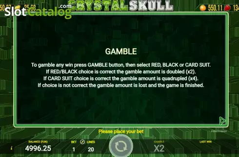 Скрин7. Crystal Skull (AGT Software) слот