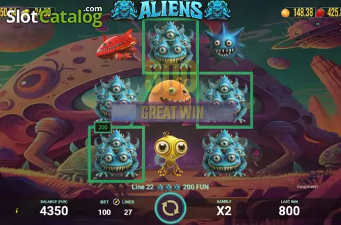 Скрин5. Aliens (AGT Software) слот