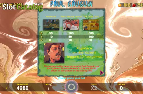 Скрин6. Paul Gauguin слот