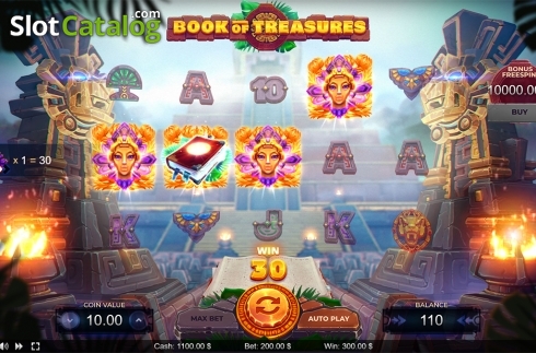 Скрин3. Book of Treasures (Thunderspin) слот