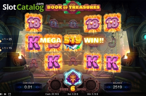 Скрин8. Book of Treasures (Thunderspin) слот