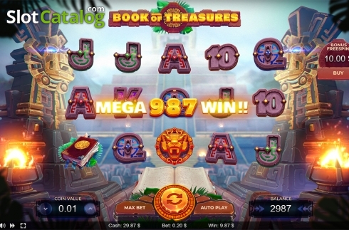Скрин9. Book of Treasures (Thunderspin) слот