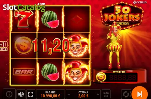Скрин3. 50 Jokers Hotfire слот