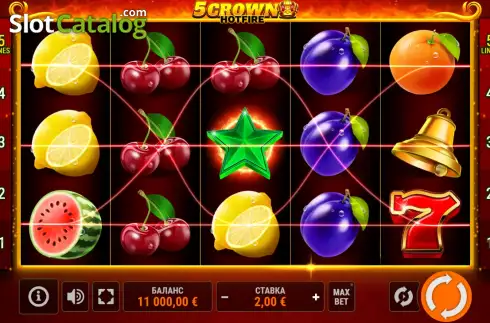 Скрин2. 5 Crown Hotfire слот