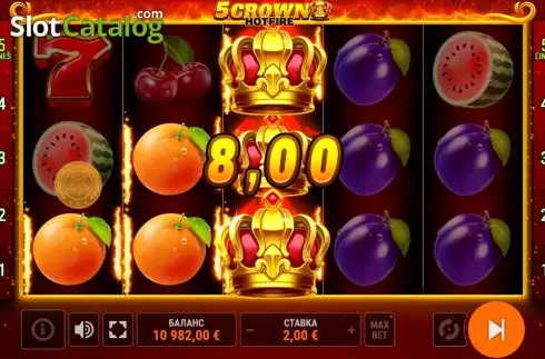 Скрин3. 5 Crown Hotfire слот