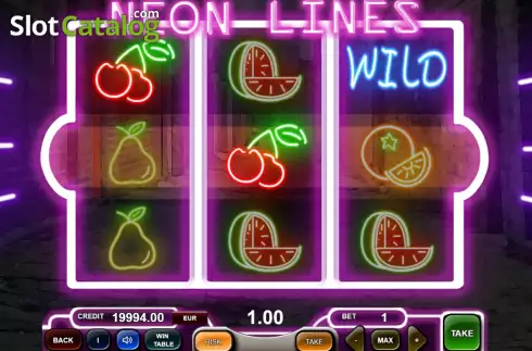 Скрин3. Neon Lines слот