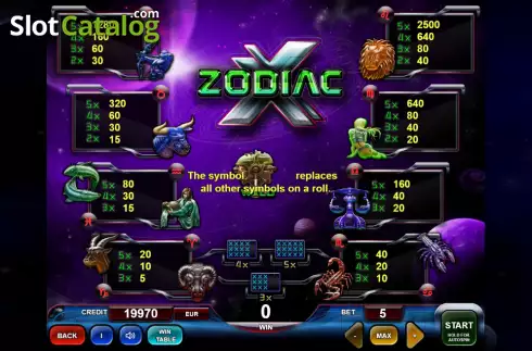 Скрин4. X Zodiac слот