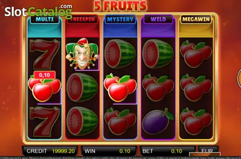 Скрин3. 5 Fruits слот