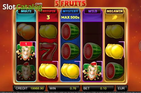 Скрин7. 5 Fruits слот