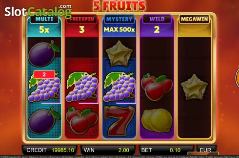 Скрин8. 5 Fruits слот