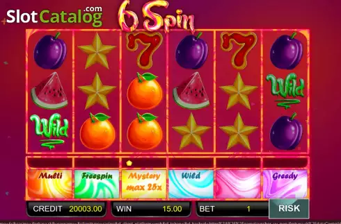 Скрин3. 6 Spin слот