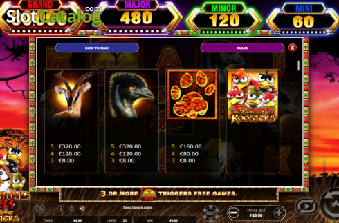 Скрин9. Roaming Reels Raging Roosters слот