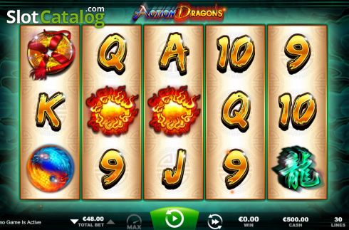 Скрин2. Action Dragons слот