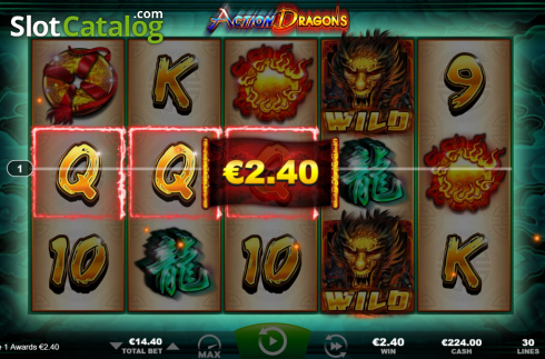 Скрин3. Action Dragons слот