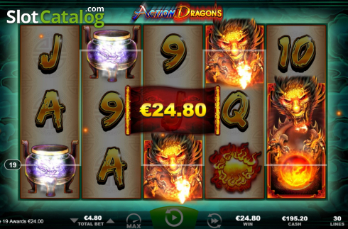 Скрин5. Action Dragons слот
