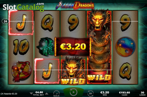 Скрин6. Action Dragons слот