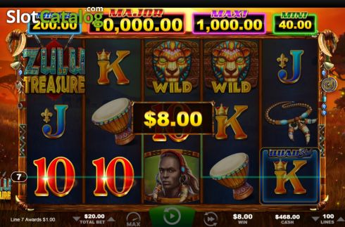 Скрин3. Zulu Treasure слот